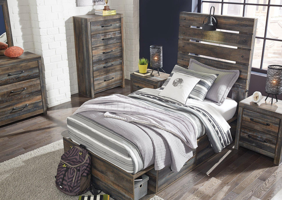 Drystan Bed with 2 Storage Drawers