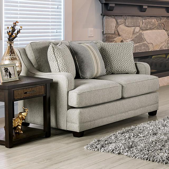 STEPHNEY Loveseat, Gray/Gold image