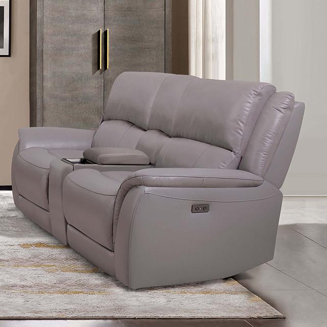 GORGIUS Power Loveseat, Light Gray image