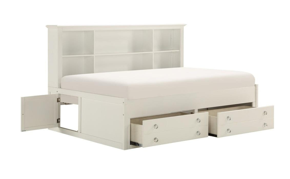 Meghan Full Lounge Storage Bed in White 2058WHPRF-1