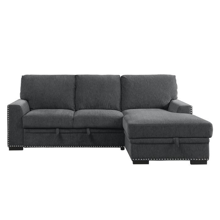 9468CC2RC2L - (2)2-Piece Sectional with Pull-out Bed and Right Chaise with Hidden Storage image