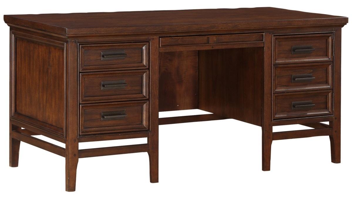 Frazier Executive Desk in Brown Cherry 1649-17