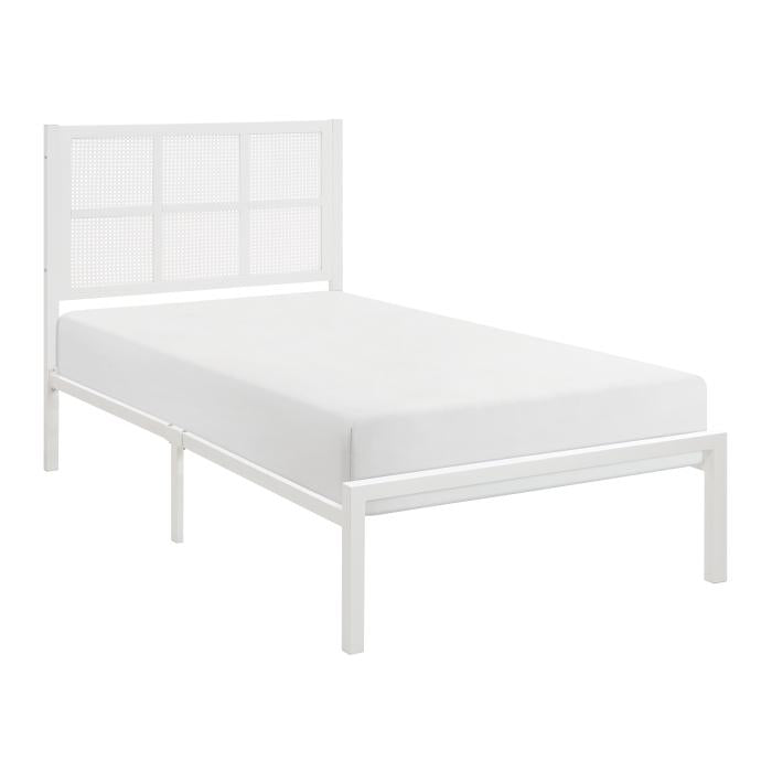 1635WHT-1-Youth Twin Platform Bed