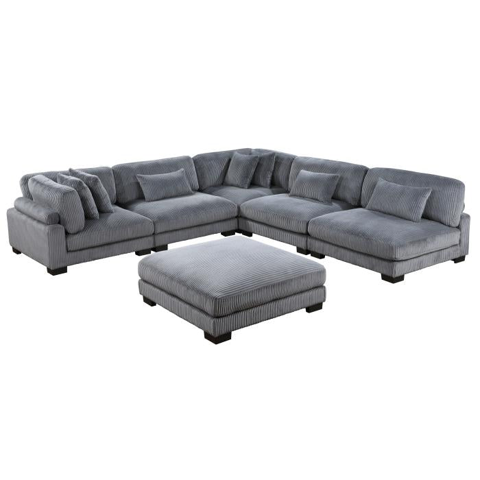 8555GY6OT - (6)6-Piece Modular Sectional with Ottoman image