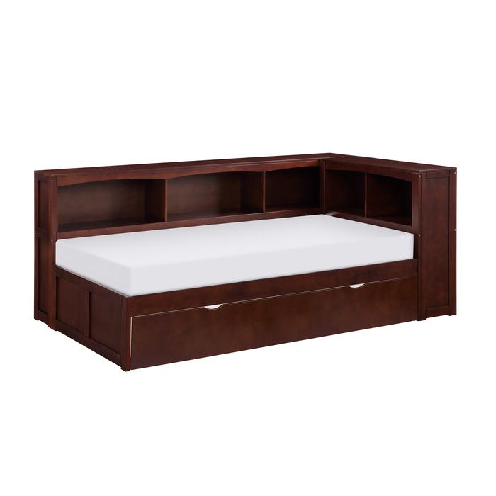 B2013BCDC-1BCR - (4) Twin Bookcase Corner Bed with Twin Trundle image