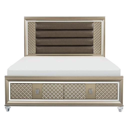 Loudon King Platform with Storage Bed in Champagne Metallic 1515K-1EK image