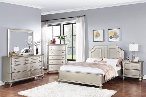 Mcraft Cal-King Bed in Silver image