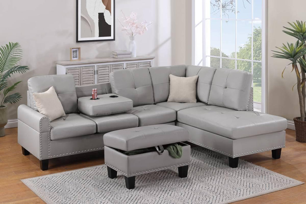 Haoind 3-Pcs Sectional in Light Gray image