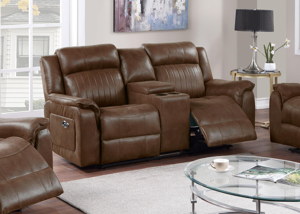 Bstfur Power Motion Loveseat W/Console/Dark Coffee in Dark Coffee image