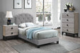 Chyuan Twiin Bed/Light Grey Burplap in Light Grey / Black image