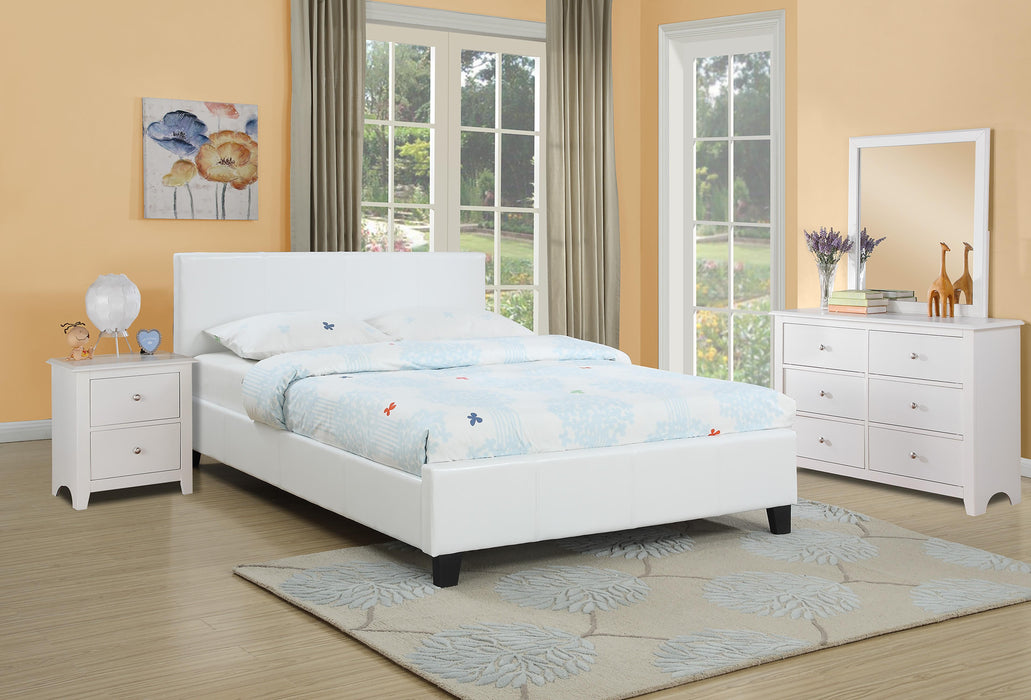 Chyuan Full Bed-White Pu in Espresso/Espresso image