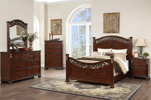 Mcraft Queen Bed in Dark Cherry image