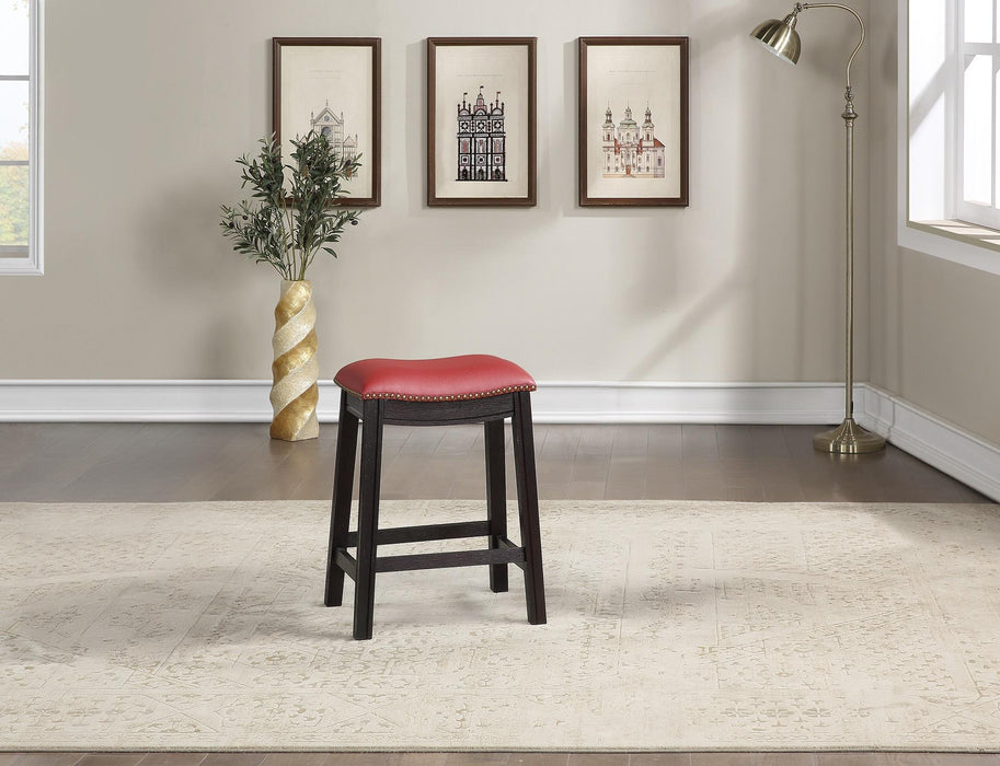 Sfvnco Counter Stool in Burgundy Pu/Espresso Frame image