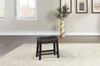 Sfvnco Stool in Black Pu/Espresso Frame image