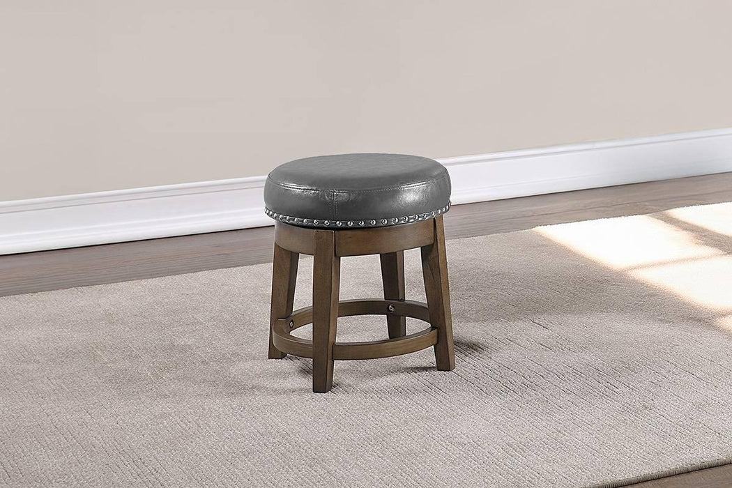 Sfvnco Swivel Stool in Grey Pu/Walnut Frame image