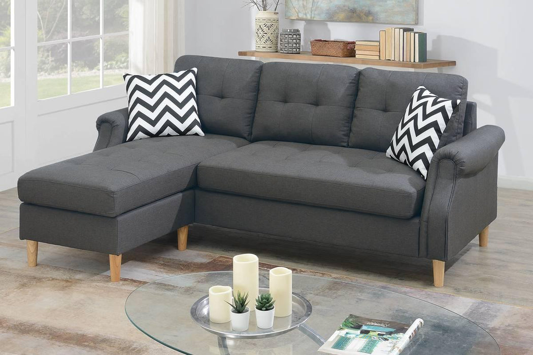 Taiyus Sectional Set W/2 Accent Pillows in Blue Grey image