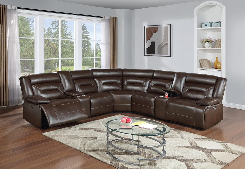 Taiyus Power Motion Sectional in Brown image