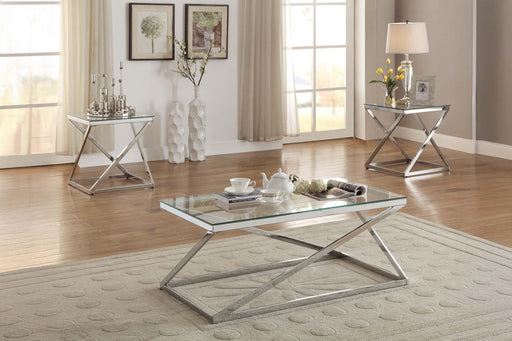 Tjitra 3-Pcs Occasional Table Set in Clear Sliver image