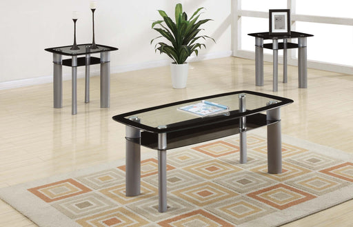 Tjitra 3-Pcs Coffee Table Set in Sliver Black image