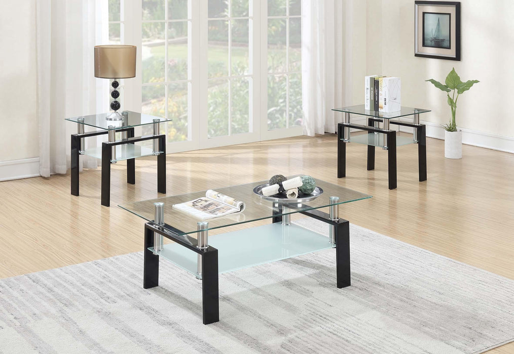 Tjitra 3-Pcs Occasional Table Set in Clear Black image