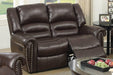 Uefurn Reclining Loveseat in Dark Brown image