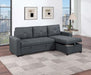 Uniqvn Convertible Sectional Set in Charcoal image