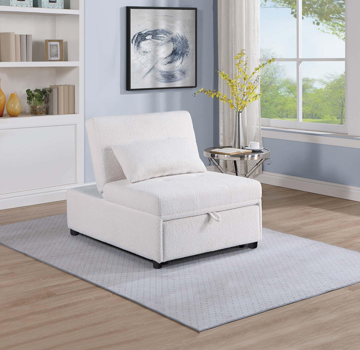 Uniqvn Convertible Sofa in White image