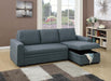 Vphong 2-Pcs Sectional Set in Grey Blue / Espresso image