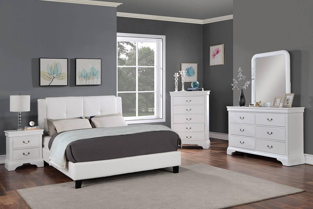 Vphong Easter King Bed in White / Espresso image