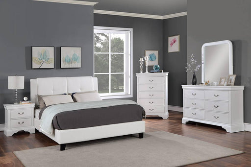 Vphong Queen Bed in White / Espresso image