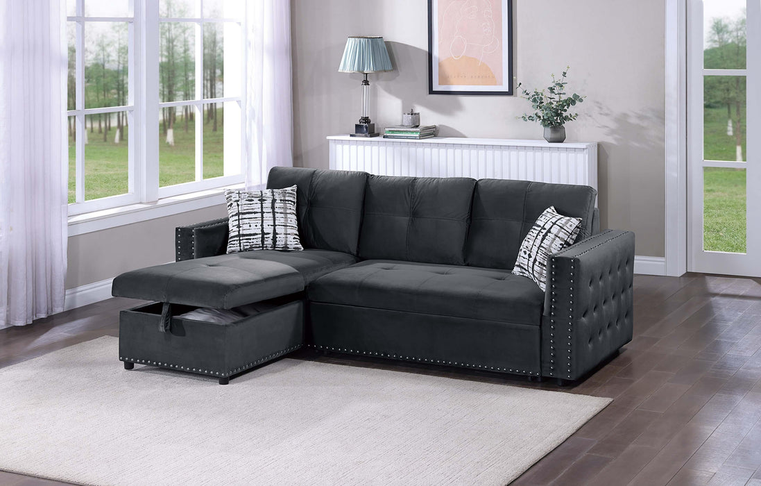 Yanlin Convertible Sectional in Black image