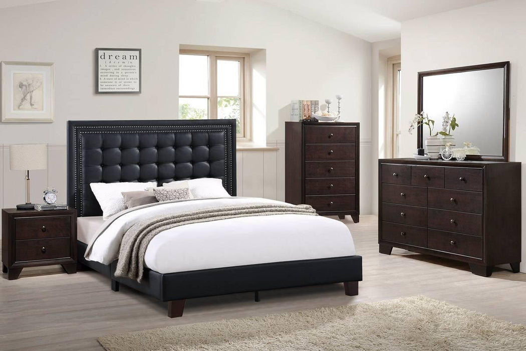 Vphong Eastern King Bed in Black / Espresso image